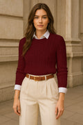 Burgundy Knit Elegant Set